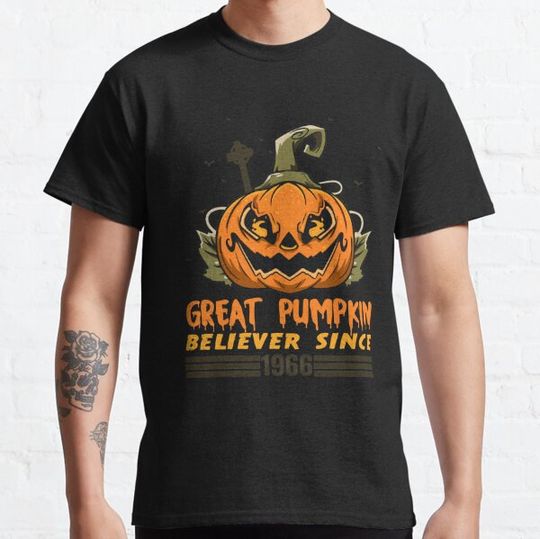 Discover Vintage great pumpkin believer since 1966 Scary Halloween T-shirts