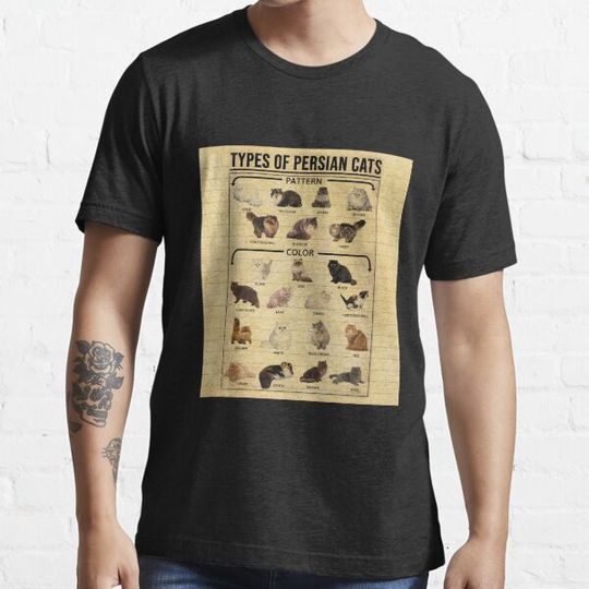 Discover Vintage Funny Cat Types Of Persian Cats T-shirts