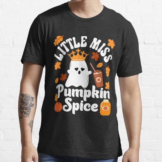 Discover Little Miss Pumpkin Spice Cute Groovy Halloween Thanksgiving T-shirt T-shirts