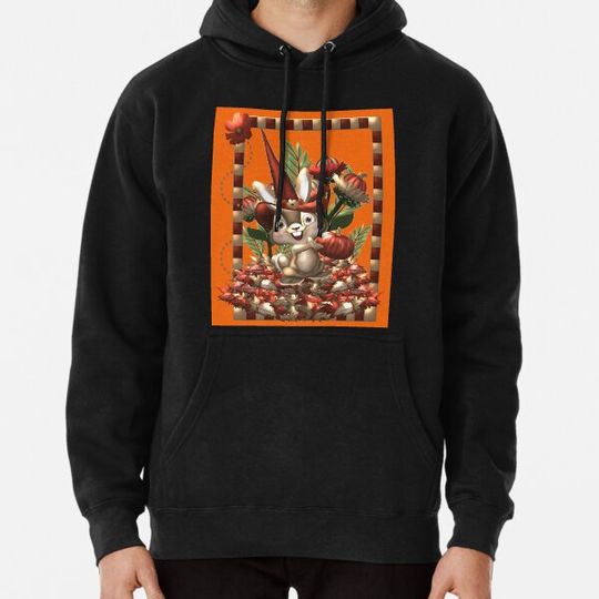 Discover Happy Halloween Rabbit, fantasy art Hoodies