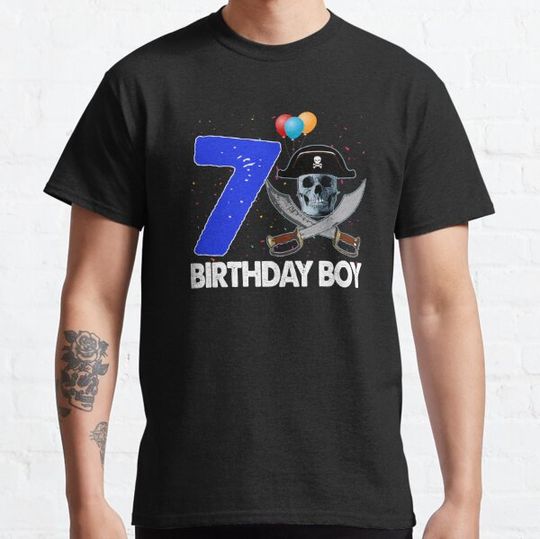 Discover Birthday Boy 7 Pirate T-shirts