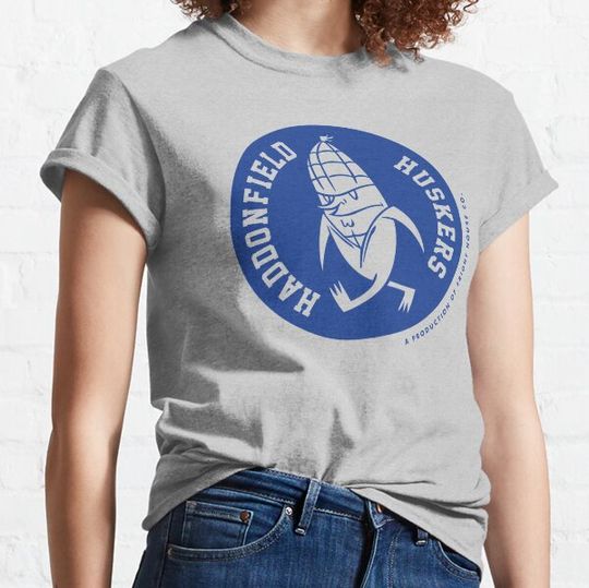 Discover Haddonfield Huskers Mascot Blue T-shirts