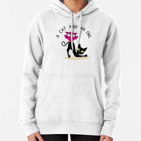 Discover A cat and an owl Hoodies