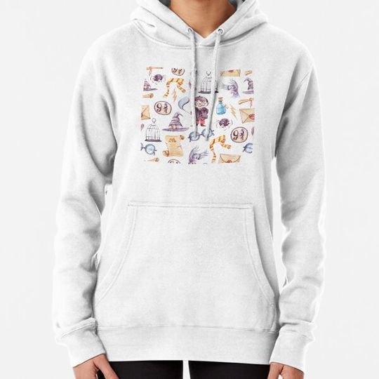 Discover Watercolor magic wizard school Halloween digital painting Hoodies