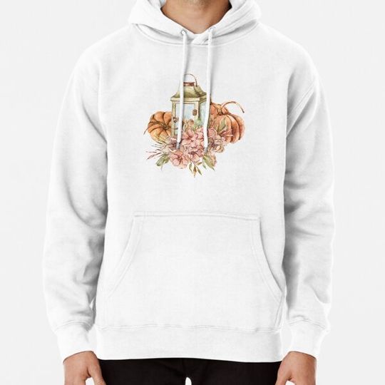 Discover Watercolor hand painted boho pumpkin digital painting Hoodies