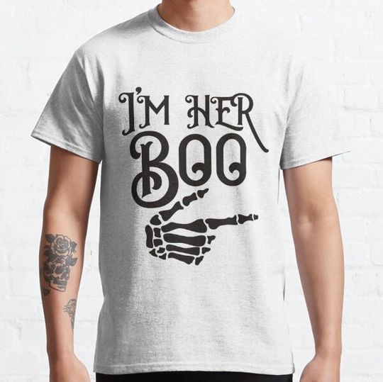 Discover Halloween matching I'm HER boo T-shirts