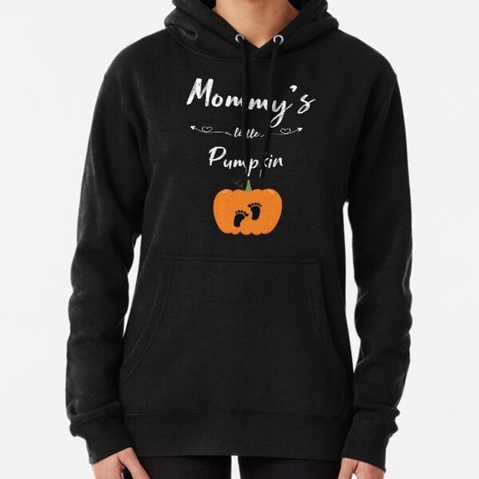 Discover Mommy's Little Pumpkin Funny Halloween Pregnancy Hoodies