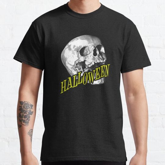 Discover Bleached Skull Halloween T-shirts