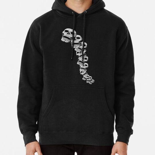 Discover Pale skulls in a curved line Hoodies