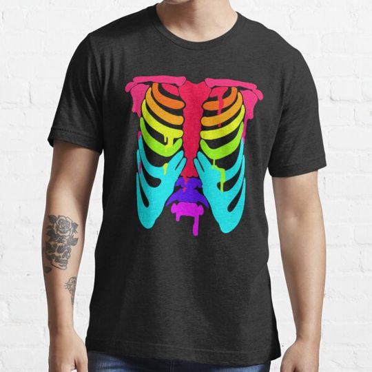 Discover Rainbow Zombie Rib Cage T-shirts