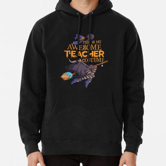 Discover This Is My Awesome Teacher Costume Halloween Matching Group Hoodies