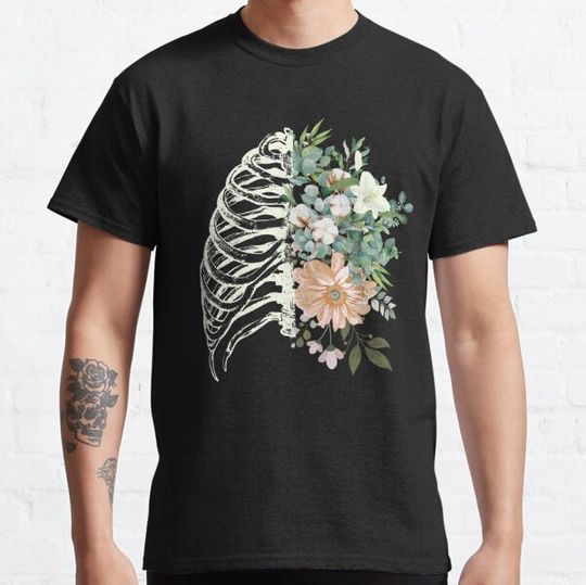 Discover Floral human rib cage, ribcage T-shirts