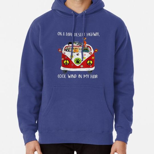 Discover On A Dark Desert Highway Cool Wind In My Hair Cat Lover Halloween T-Shirt Hoodies
