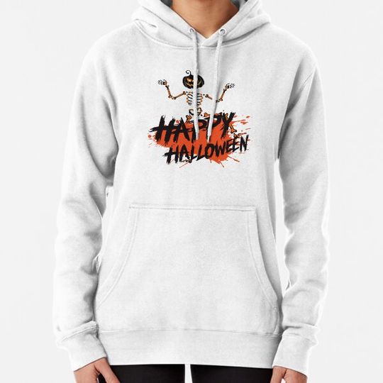 Discover Happy Halloween Bony Belly Skeleton Dancer Evergreen Hoodies