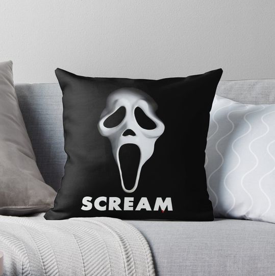 Discover Scream Ghostface Throw Pillow