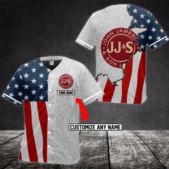 Discover Personalized American Flag Jameson Whiskey Baseball Jersey