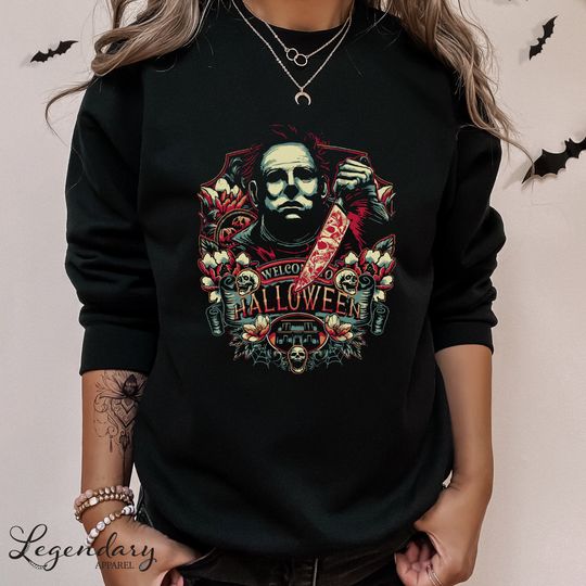 Discover Michael Myers Halloween Horror Movie Characters Sweatshirt