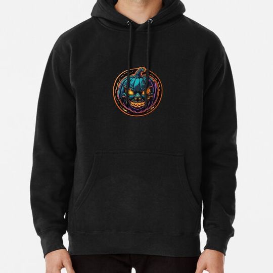 Discover Halloween Neon Pumpkin, Halloween Horror Night 2023 Hoodies