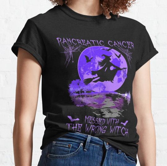 Discover Messed With The Wrong Witch Funny Pancreatic Cancer T-shirts