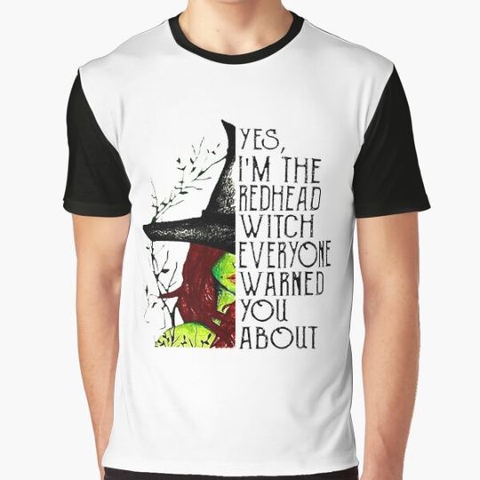 Discover Funny Quote Yes I’m The Redhead Witch Everyone Warned You About Witch Halloween T-shirts