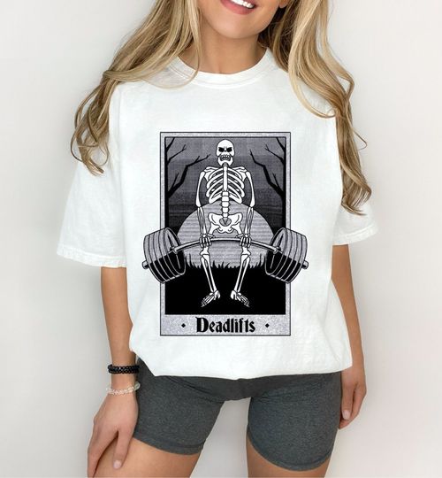 Discover Deadlifts Halloween Gym Shirt for Weightlifters