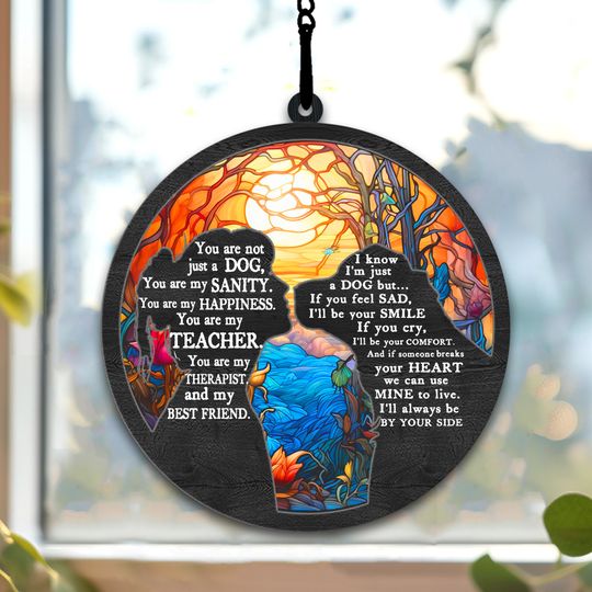 Discover Dog Suncatcher, Dog Memorial Gifts, Loss Of Pet Sympathy Suncatcher Ornament