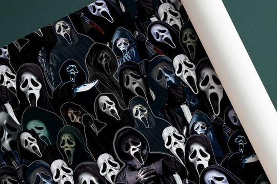 Discover Scream Ghostface Wrapping Paper