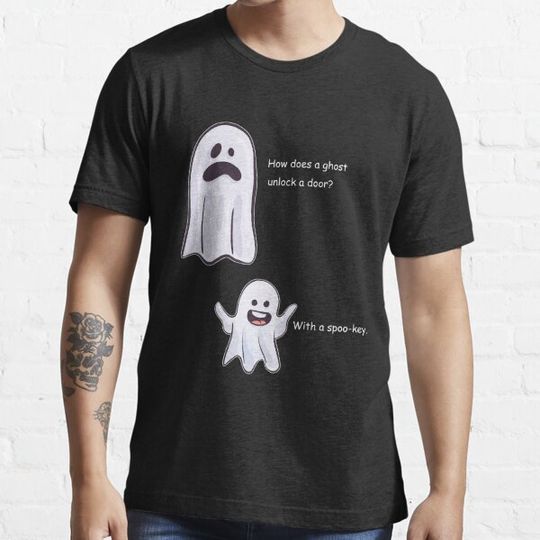 Discover ghost telling jokes, halloween,funny ghost  tricks to eat a treat T-shirts
