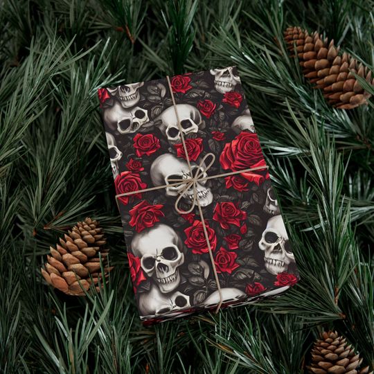 Discover Gothic Skull Wrapping Paper