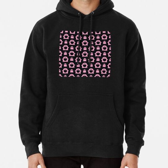 Discover Funny Ghost Pink Halloween Pattern for Bedroom Hoodies