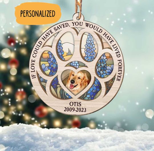 Discover Dog Memorial Ornament with Photo Gift
