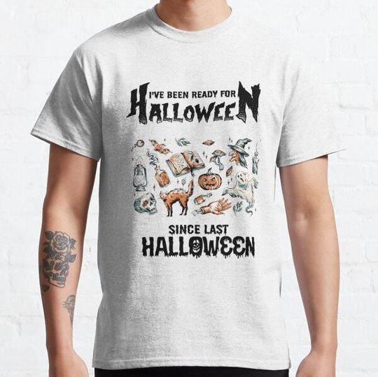 Discover Vintage Creepy Halloween Clipart T-shirt
