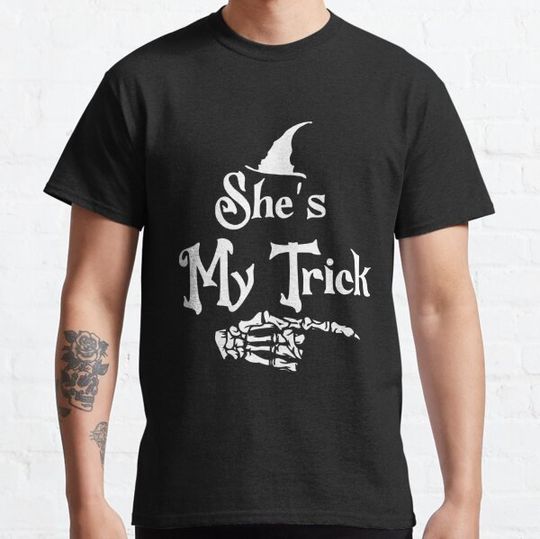 Discover She's My Trick Funny Halloween Matching Couples, for couples T-shirts
