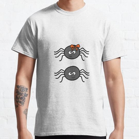 Discover Cute Male and Female Halloween Spiders T-shirts