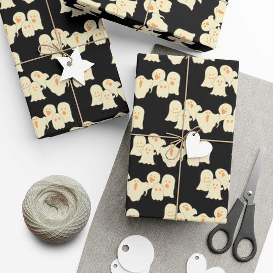 Discover Halloween Gift Wrap Ghost Wrapping Paper