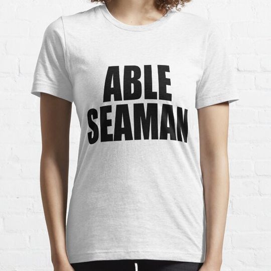 Discover Able Seaman In Black Letter T Shirt One 1 Side Only For Boating Boat Crew Ship Yacht Halloween Costume Joke T-shirts