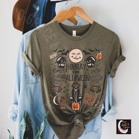 Discover Vintage Halloween Doodles Graphic Tees