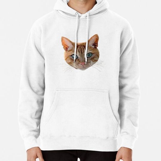 Discover Orange Blue Eyed Cat Hoodies