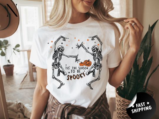 Discover Dancing Skeleton Fall Crewneck Sweatshirt