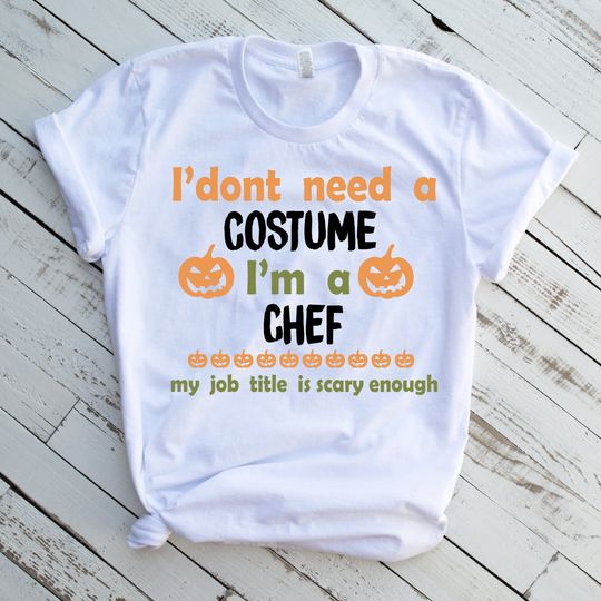 Discover Halloween Chef Pumpkin T-Shirt for Foodies