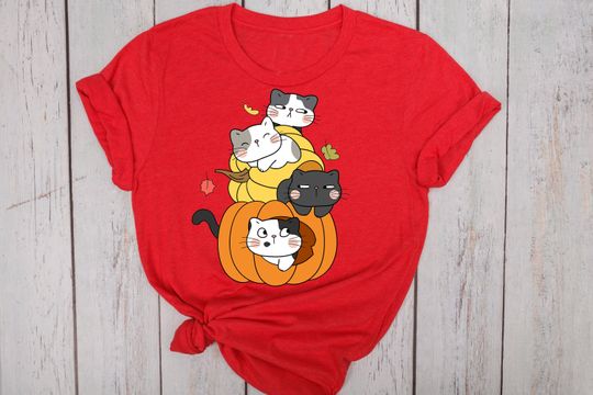 Discover Spooky Halloween Cat T-Shirt