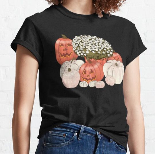 Discover Halloween Clothing Fall Autumn Harvest Pumpkins Gourds T-shirts