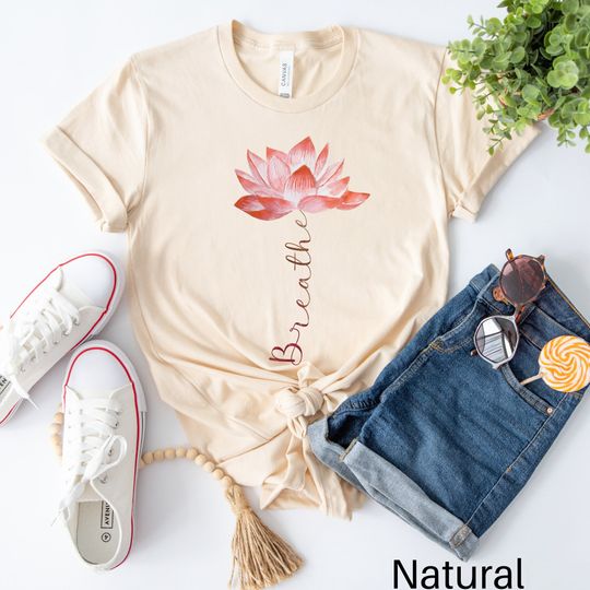 Discover Lotus Shirt, Breathe Shirt, Yoga Shirt, Yoga Gift, Meditation Shirt