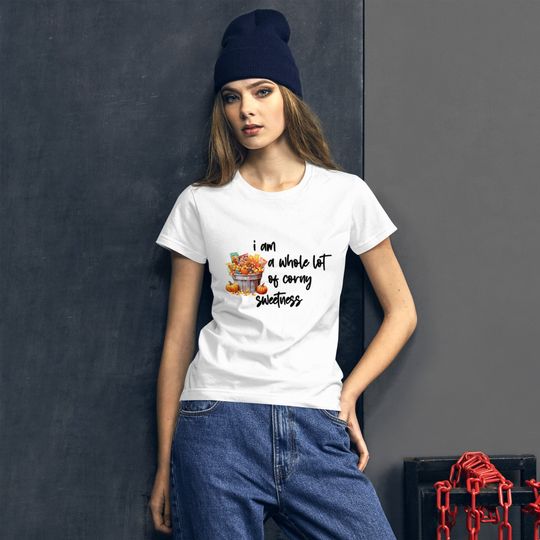 Discover Candy Corn Halloween Autumn Corny Sweet Women's short sleeve t-shirt