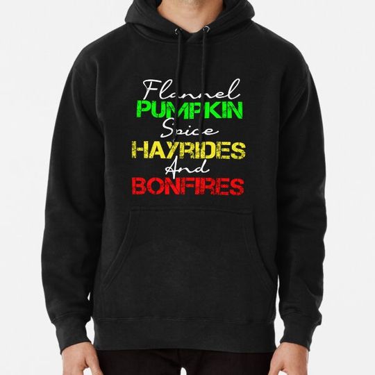 Discover flannel pumpkin spice hayrides and bonfires Essential Hoodies