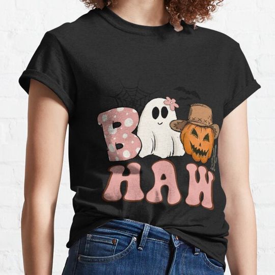 Discover Boo Haw Halloween Ghost, Cowboy Cowgirl Western T-shirts