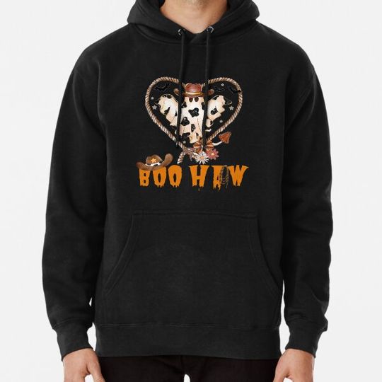 Discover Cottage Core Boo Haw Cowboy Ghost Hoodies