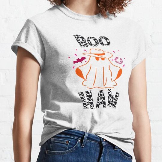 Discover Halloween Western Cowboy Ghost Boo Haw T-shirts