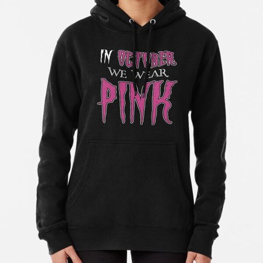Discover In October We Wear Pink Pumpkin Breast Cancer Halloween Hoodies