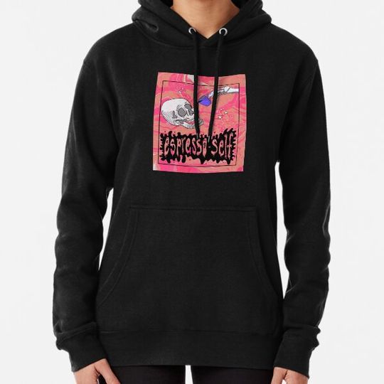 Discover Espresso Self Skull - Pink Hoodies